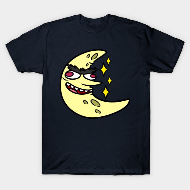 Creepy Moon T-Shirt by Get A Klu Comics